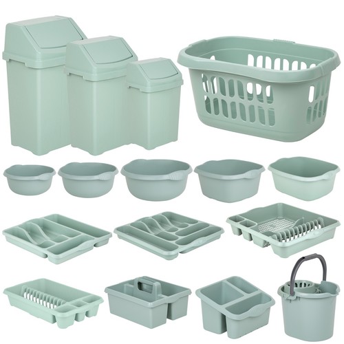 Silver sage kitchen set bins - sage,