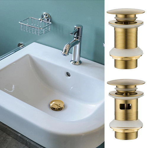 Brushed gold bathroom basin - brushed,